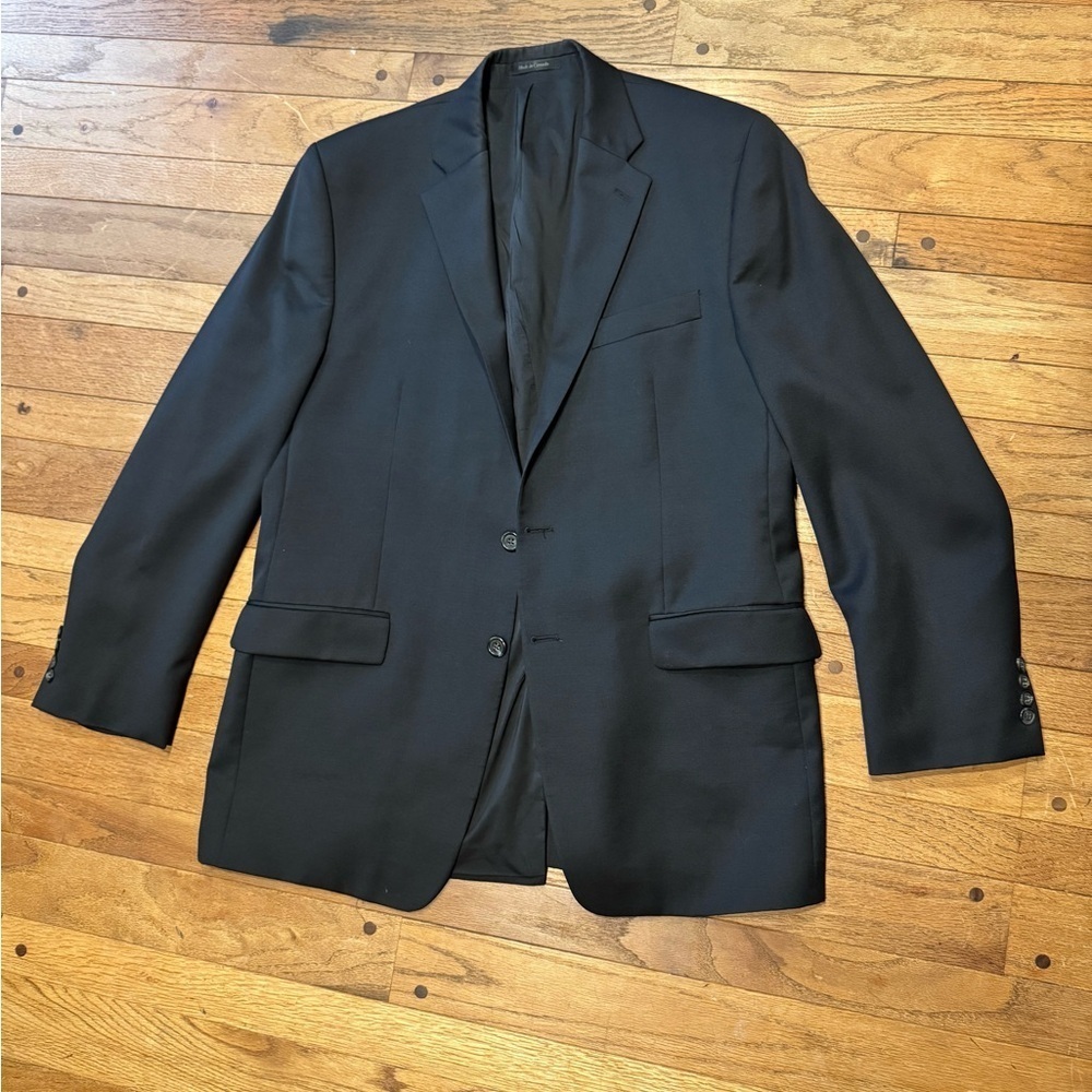 Ralph Lauren Lauren Men’s Store Black Wool Sport Coat Blazer 42L Made in Canada